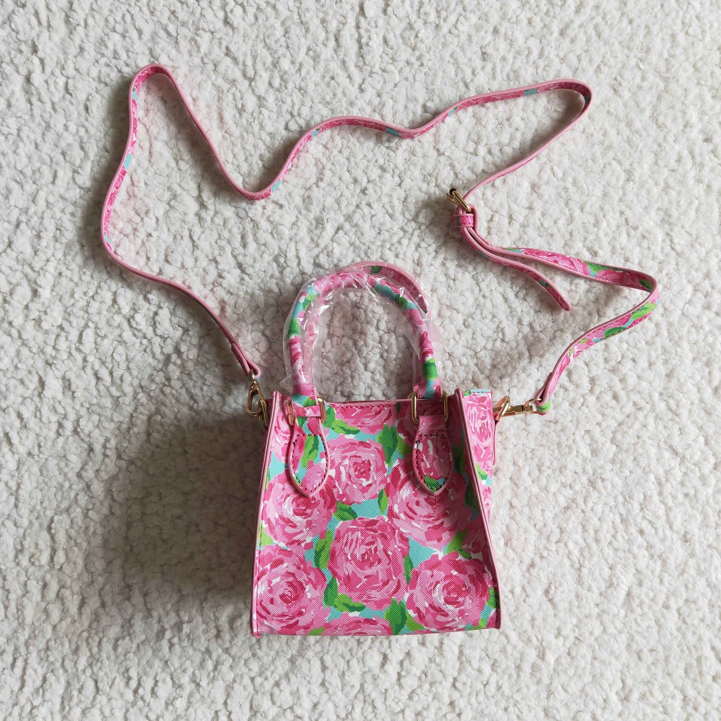 Kids Girls Rose Flower Small Bag