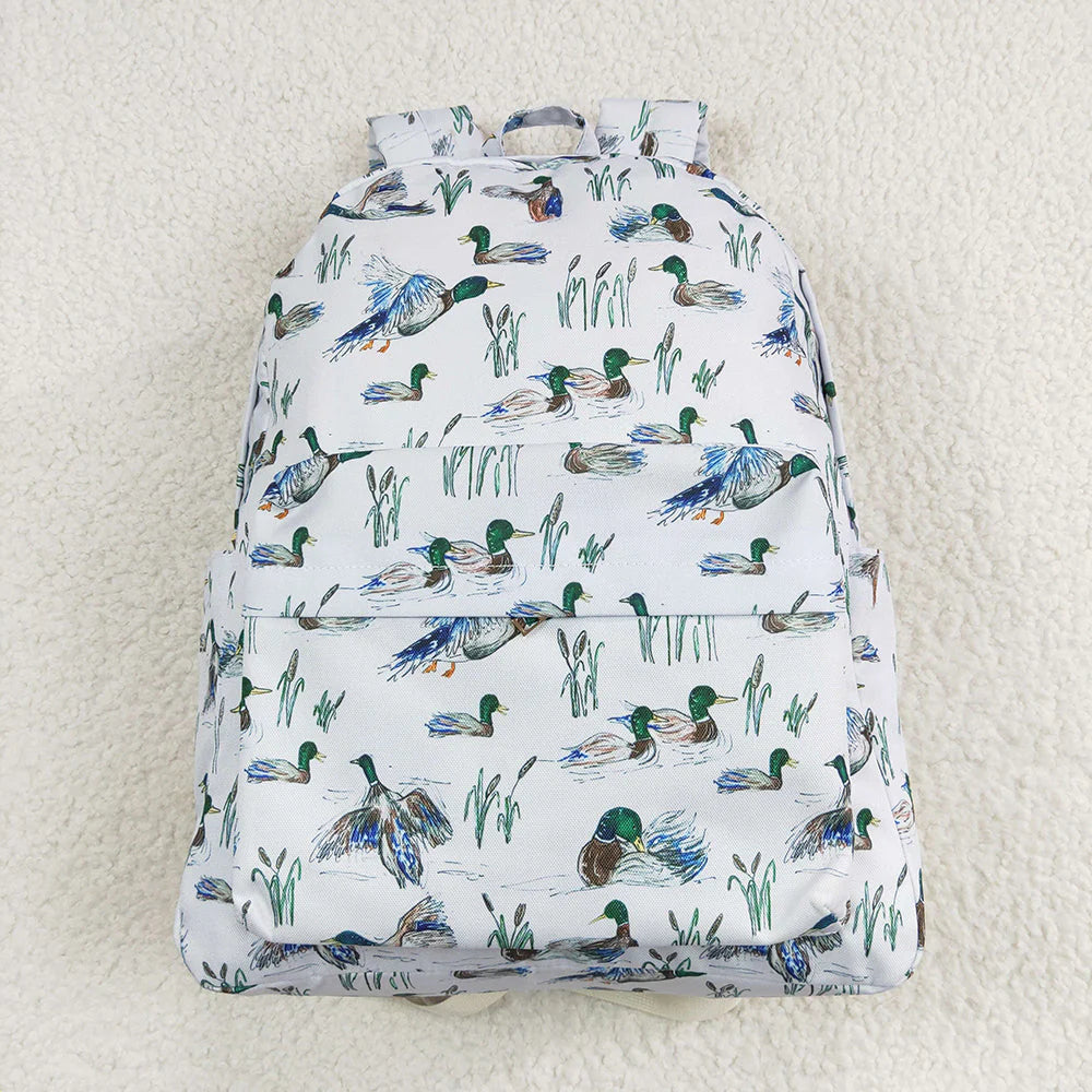 USA Shop Baby Kids Flying Ducks Grey Backpack Back Bags