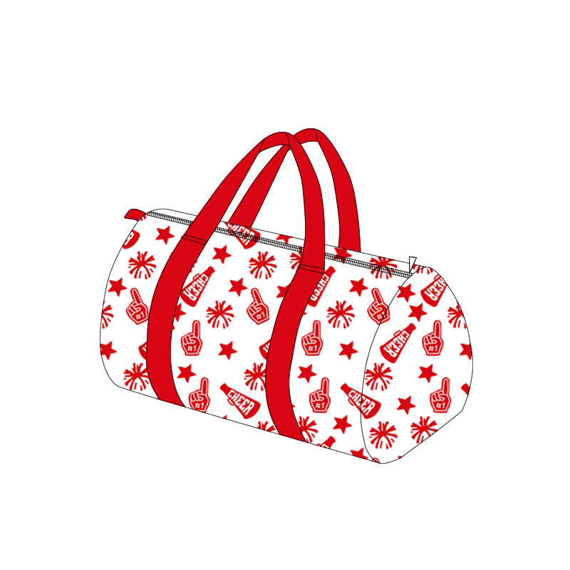 BA0364 Preorder Sport Team Cheer Red Duffel Gym Bags
