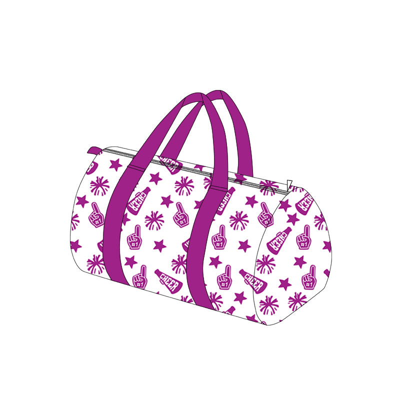 BA0367 Preorder Sport Team Cheer Purple Duffel Gym Bags