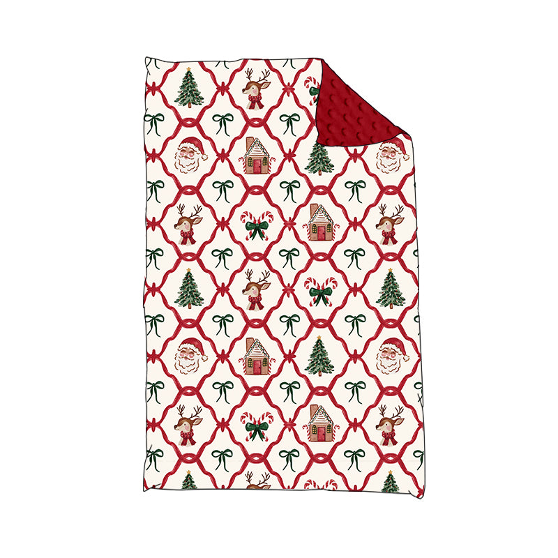 BL0219 Baby Girls Christmas Santa Blanket Preorder