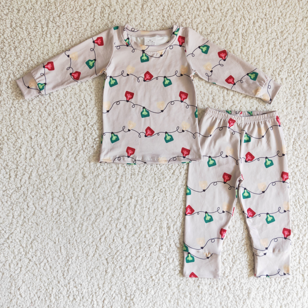 Baby Boys Christmas Light Pajama Set