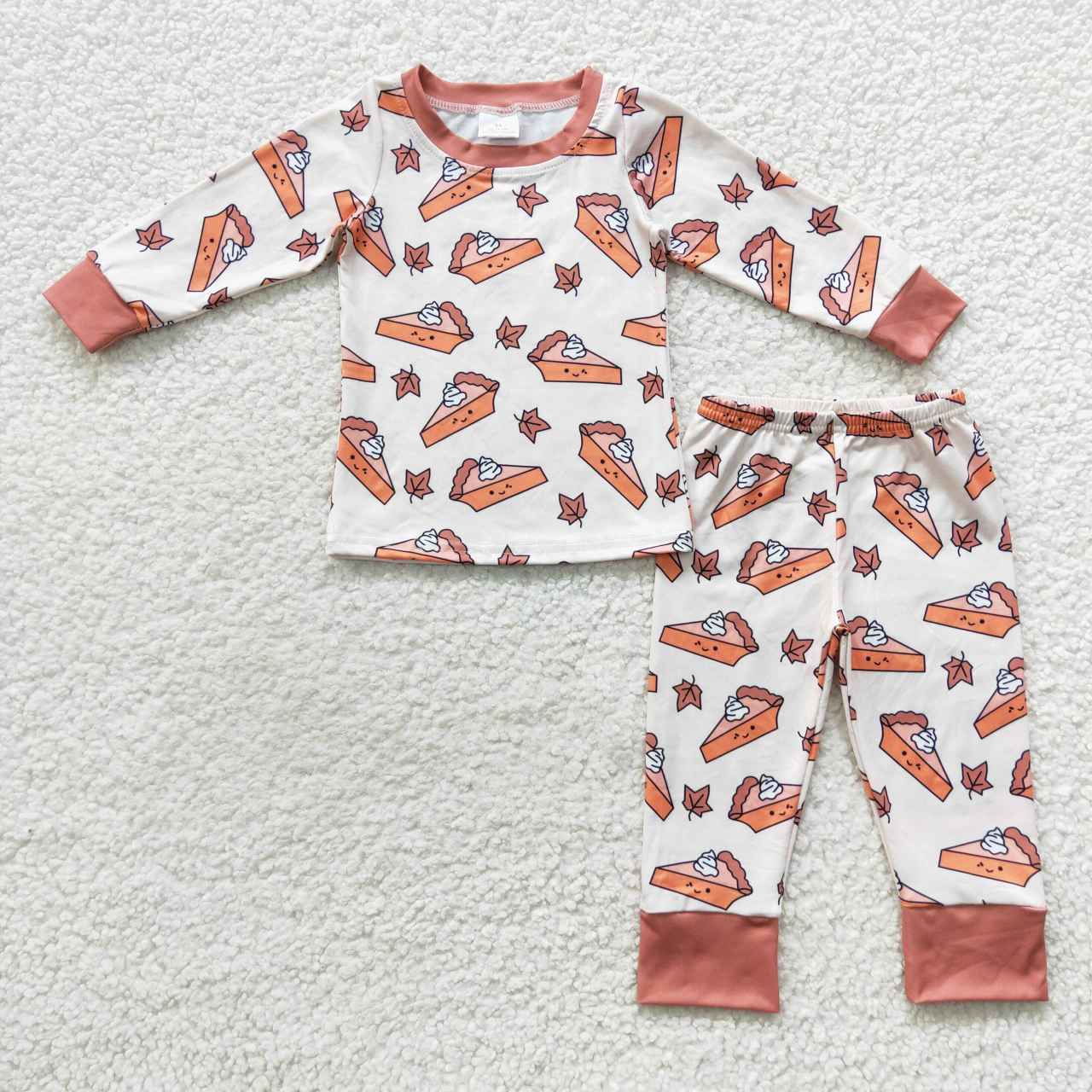 Kids Thanksgiving Pie Pajamas Set