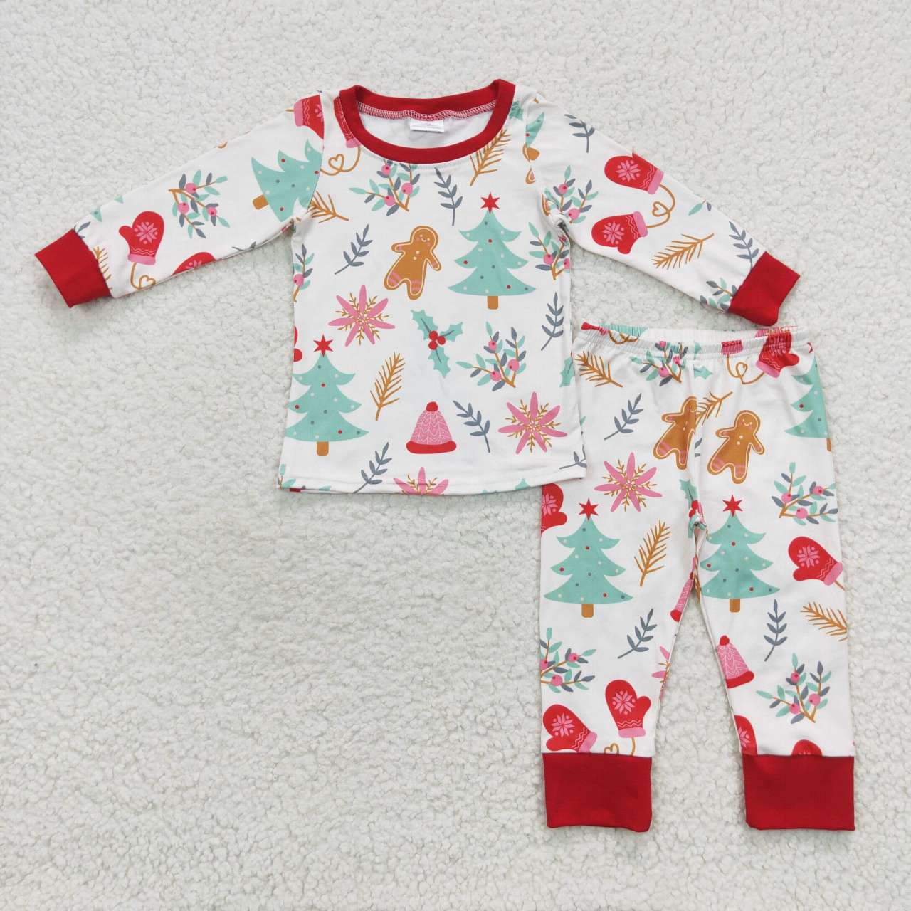 BLP0264 Kids Christmas Tree Gingersnap Boys Pajamas Set