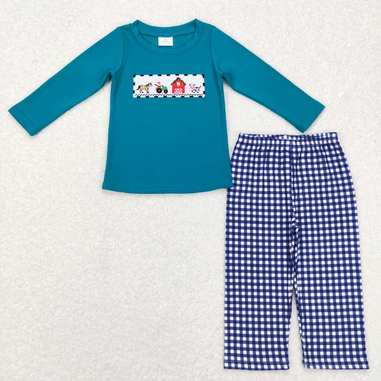 BLP0398 Sibling Farm Friends Christmas Pants Outfit