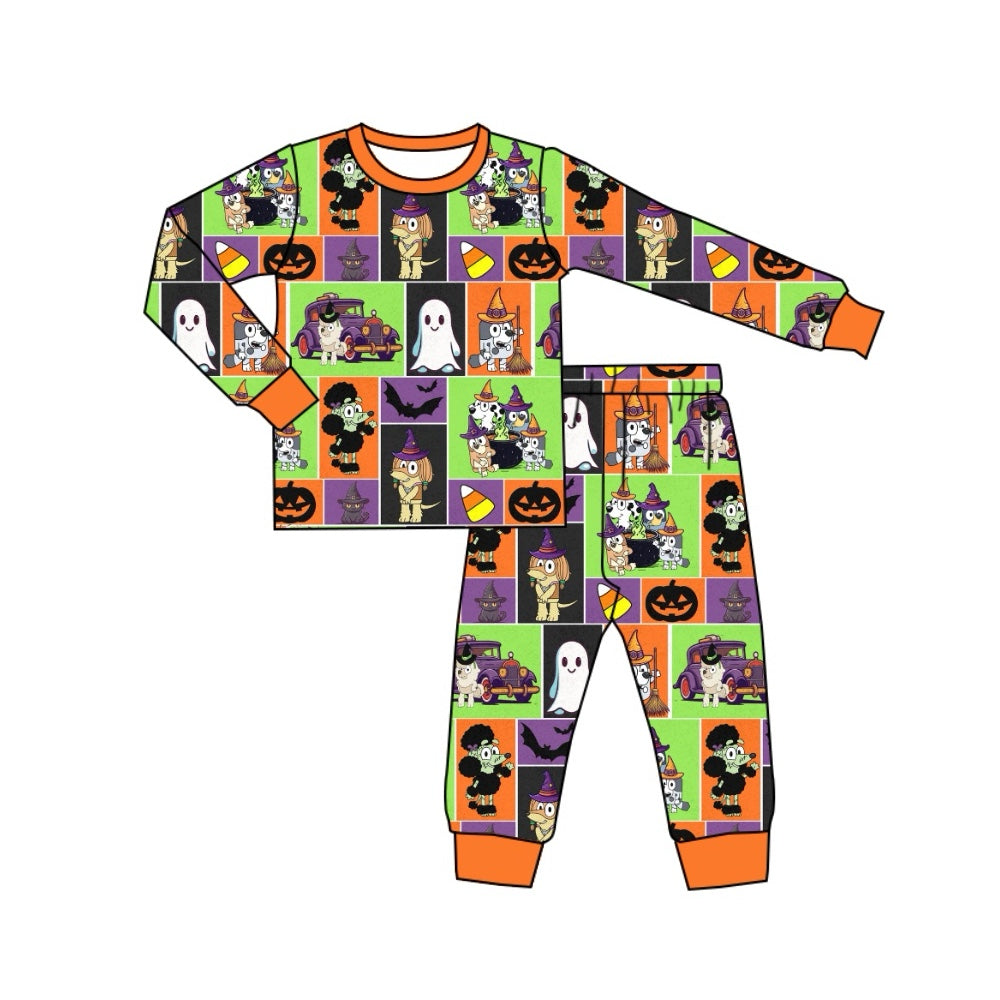 BLP0729 Baby Boys Halloween Cartoon Dog Long Sleeve Pajama Set Pre-order