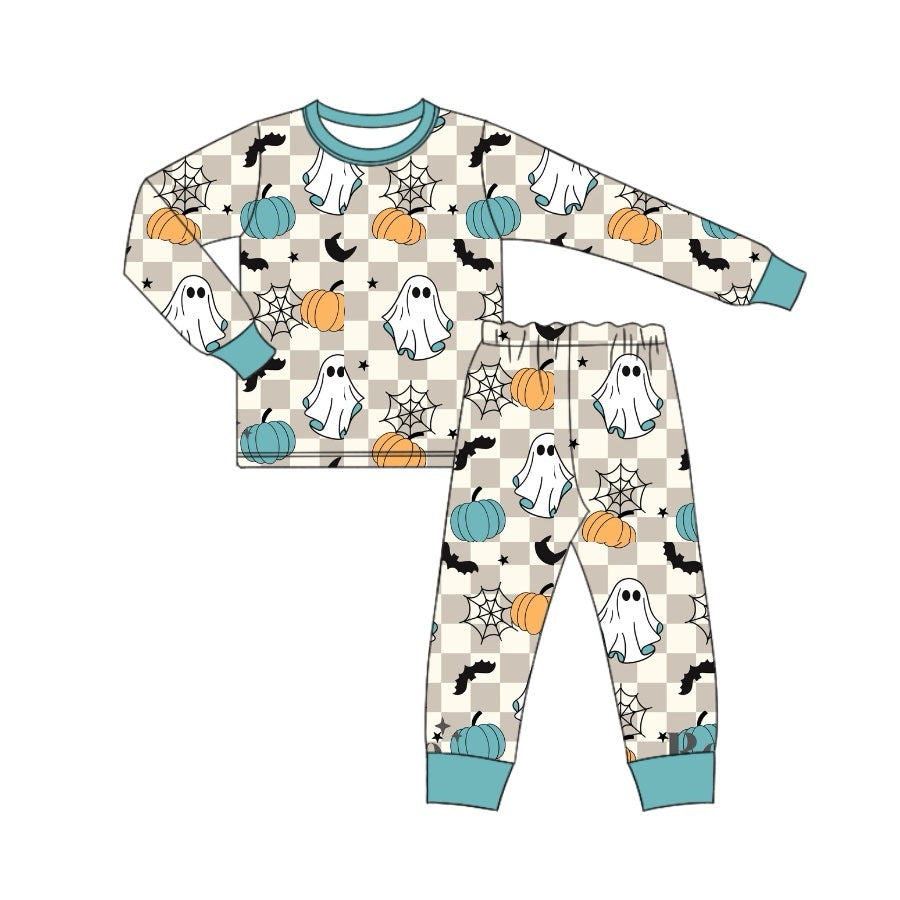 BLP0857 Baby Boys Halloween Ghost Long Sleeve Pajama Set Pre-order