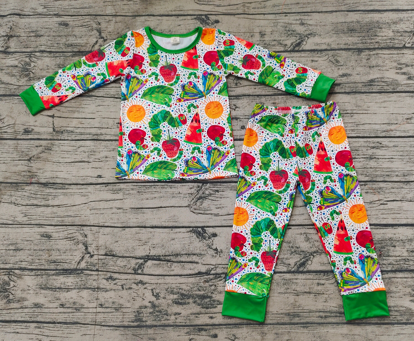 Baby Boys Caterpillar Long Sleeve Bamboo Pajama Set