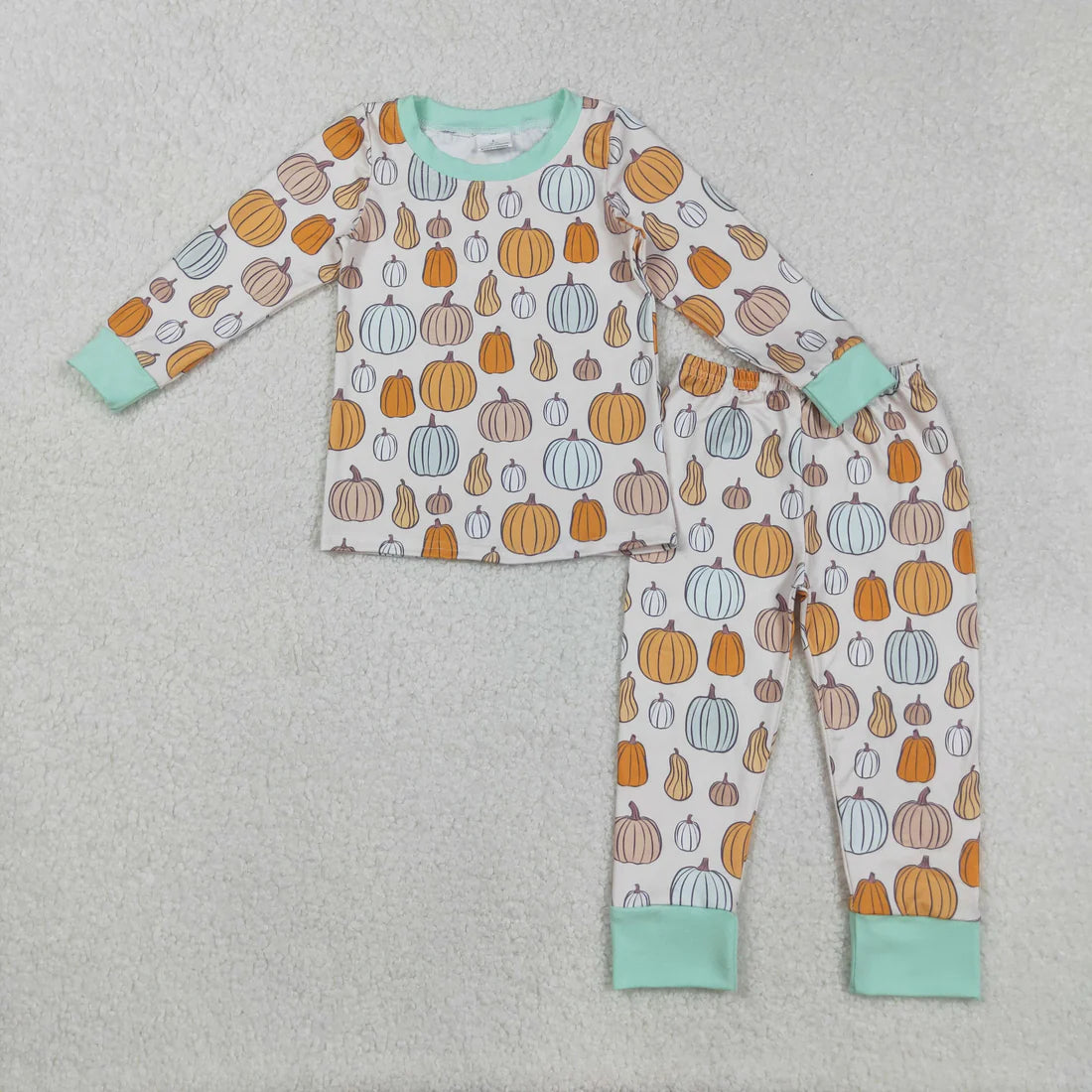 Kids Boys Pumpkins Long Sleeve Pajama Set