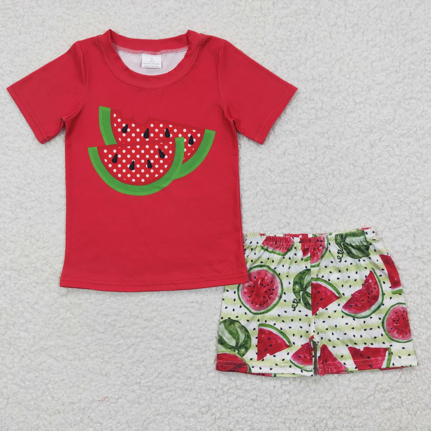 Baby Boys Watermelon Summer Shorts Set