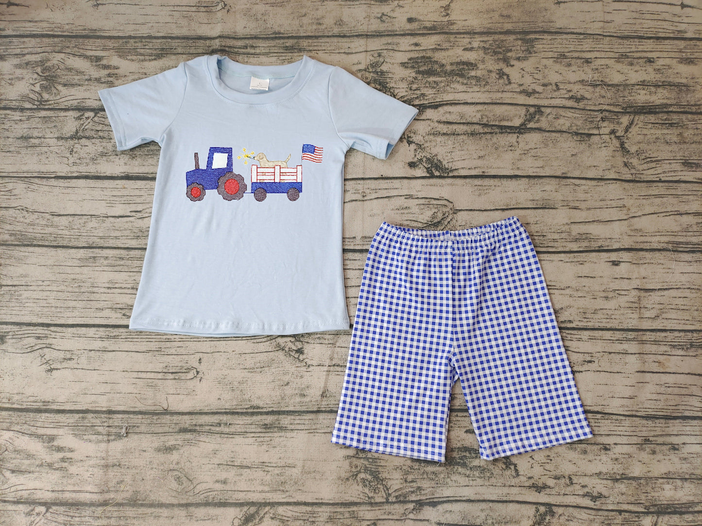 BSSO0195 Baby Boys July 4th Shorts Set