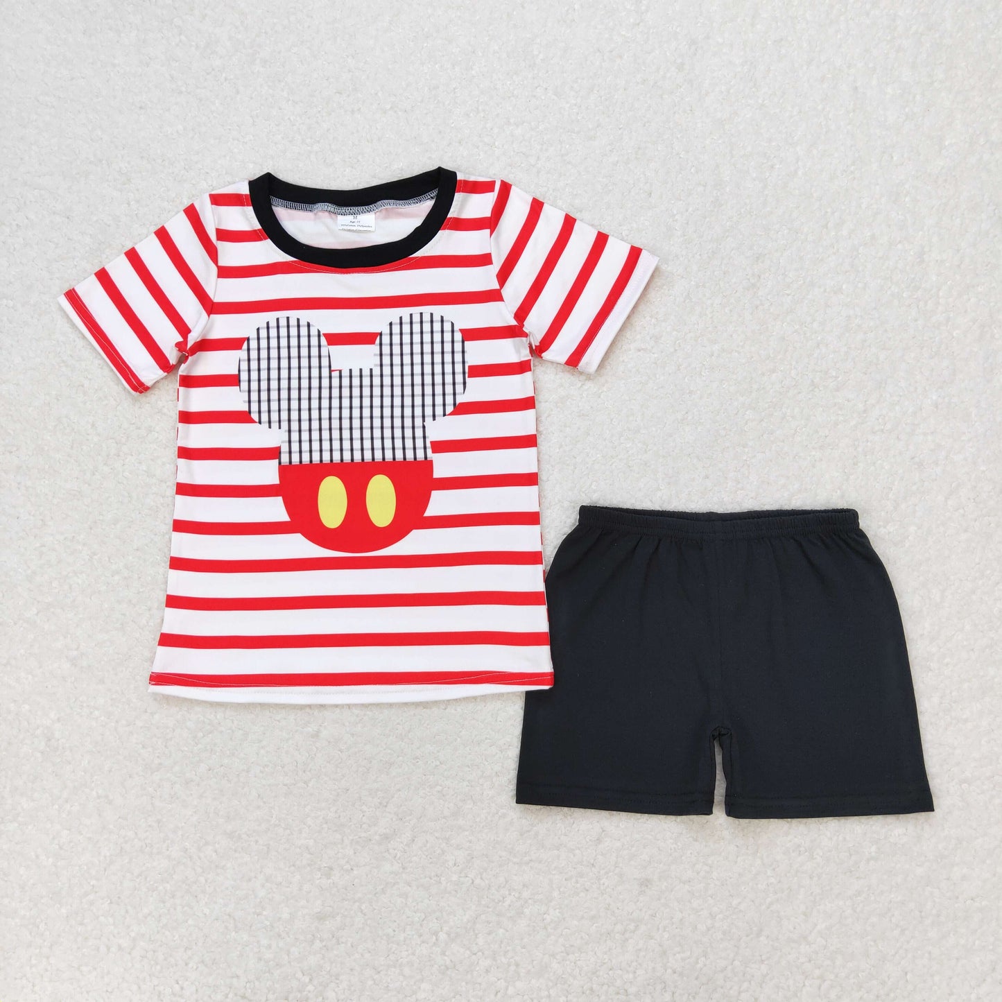 Baby Boys Cartoon Mouse Summer Shorts Set