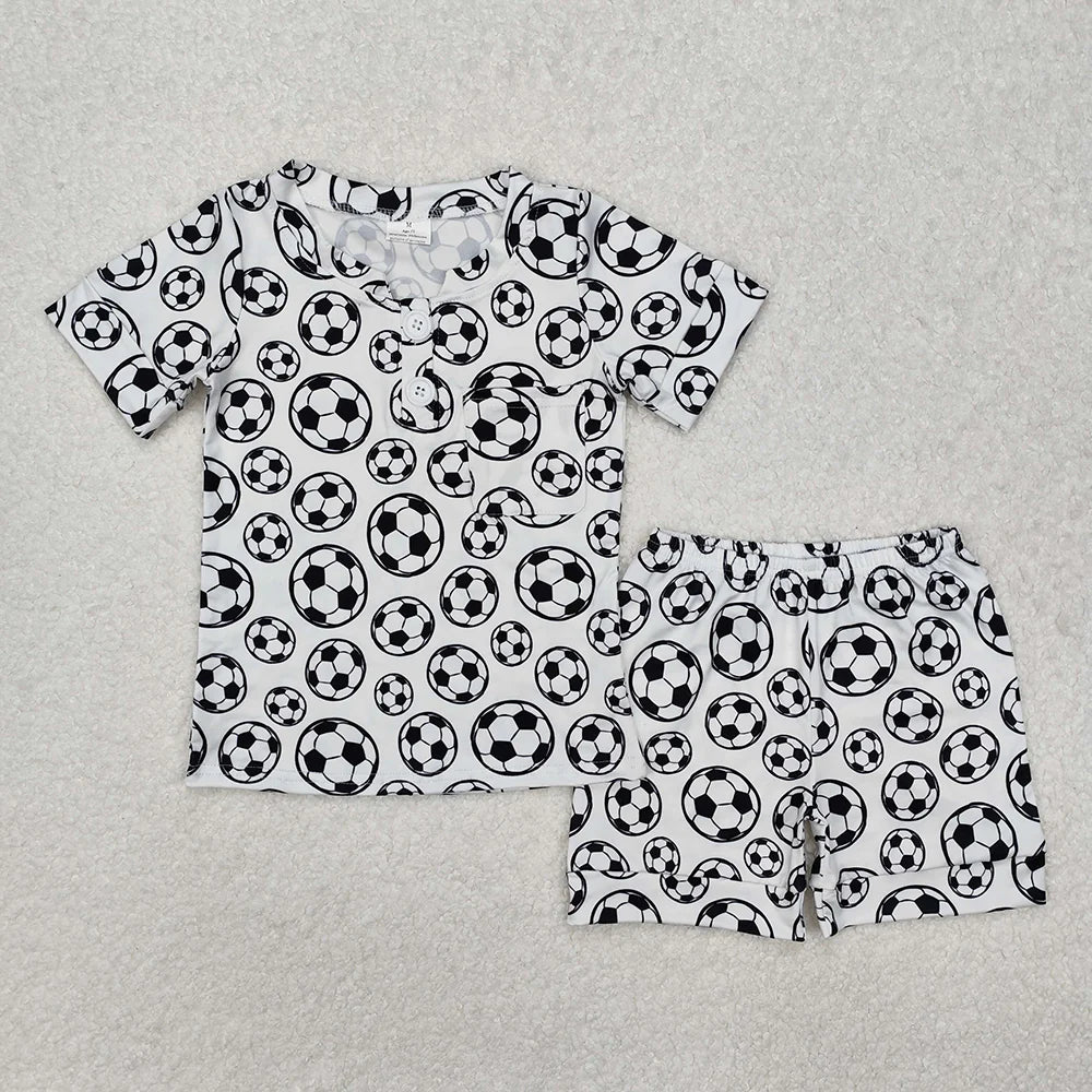 Baby Boys Soccer Shirt Shorts Pajamas Clothes Sets