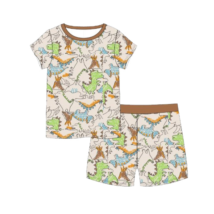 BSSO1708 Baby Boys Dinosaur Shorts Set Preorder