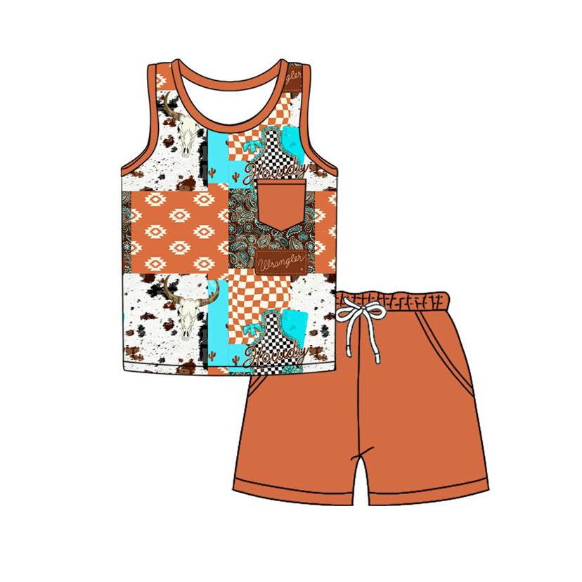 BSSO1773 Baby Boys Western Outfit Preorder