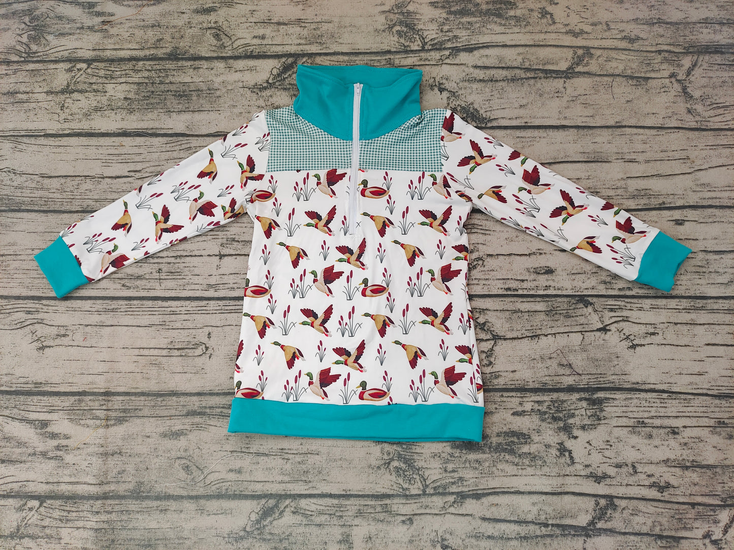 Baby boys duck pullover long sleeve shirts