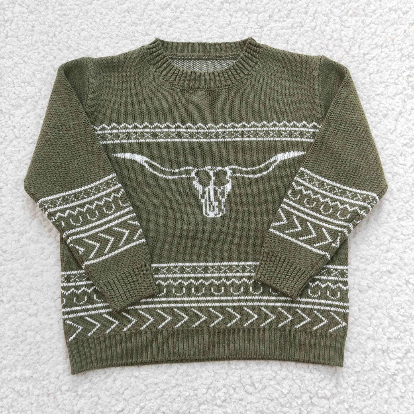Kids Boys Green Color Sweater