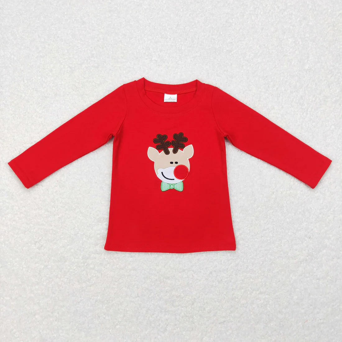 Sibling Baby Boys Chrismtas Applique Long Sleeve Shirts Top