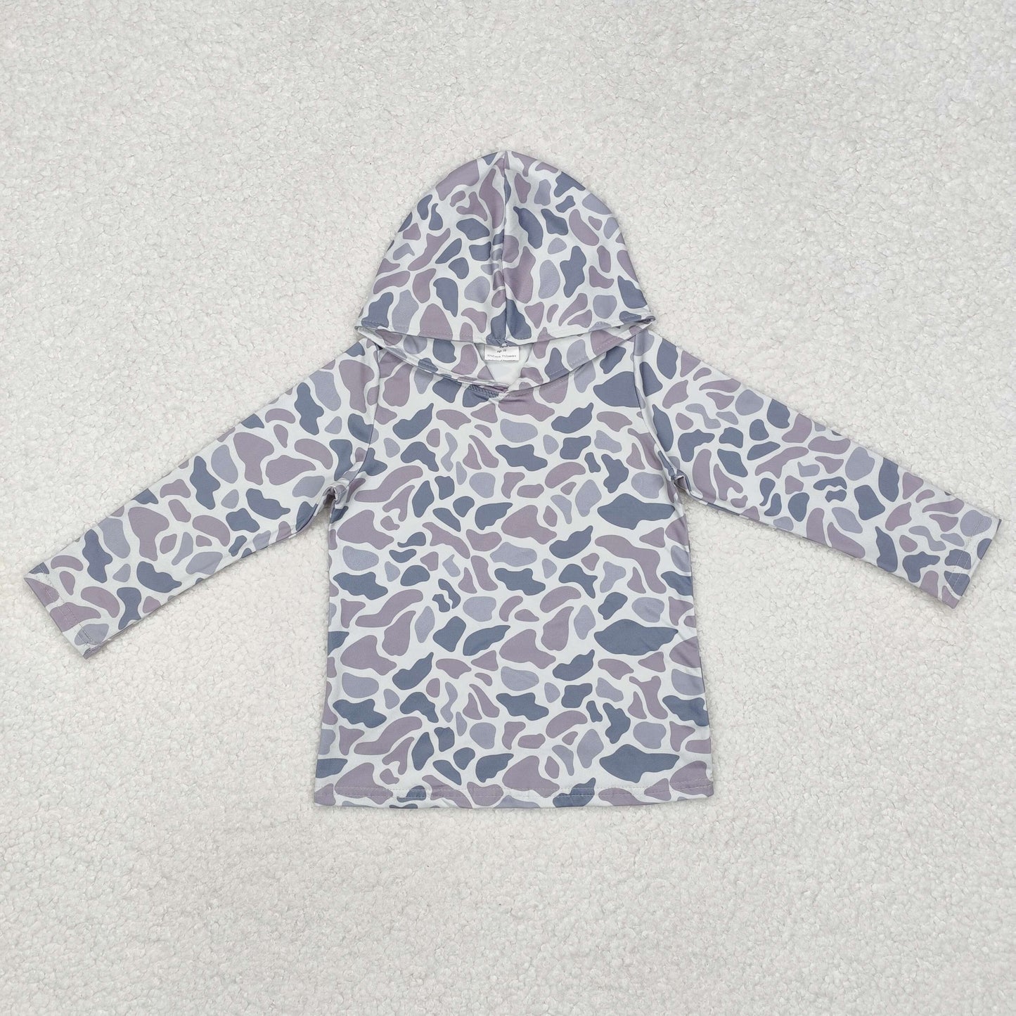 Baby Boys Gray Camo Long Sleeve Hoodie Top