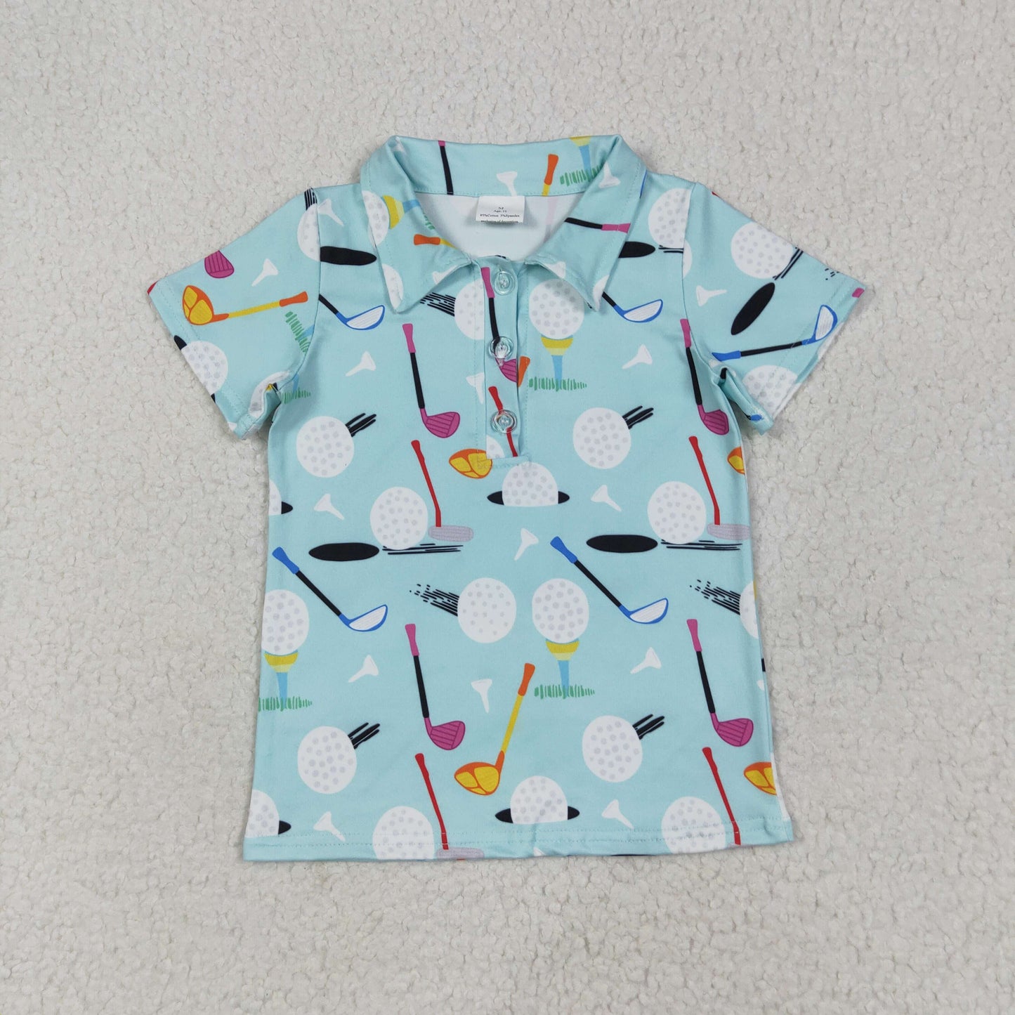 Baby Boys Golf Short Sleeves Button-up Shirt Top