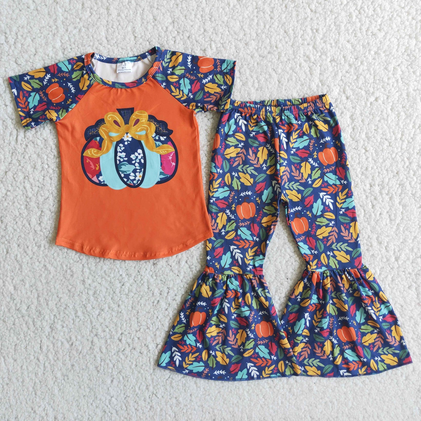 Kids Girls Fall Pumpkin Outfit $2.99
