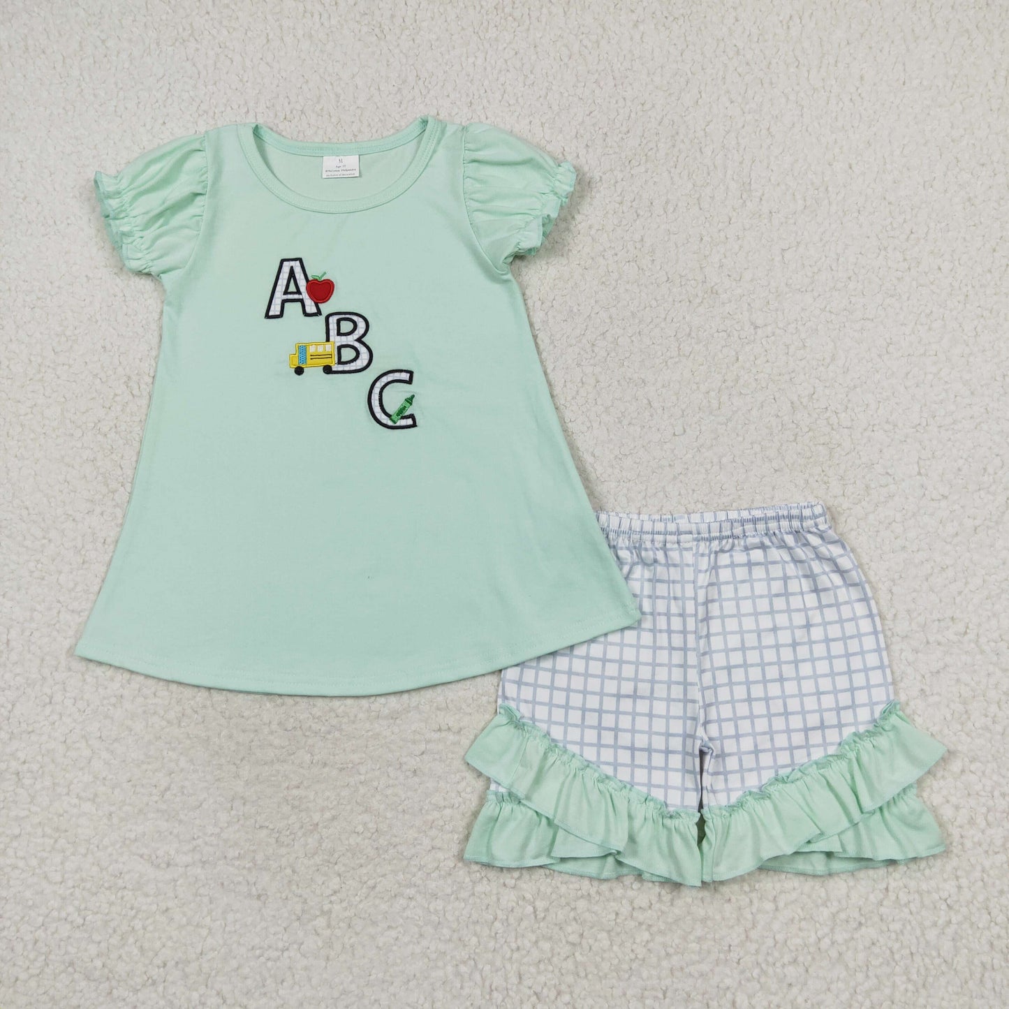 Baby girl clothes back to school day toddler girl summer outfit