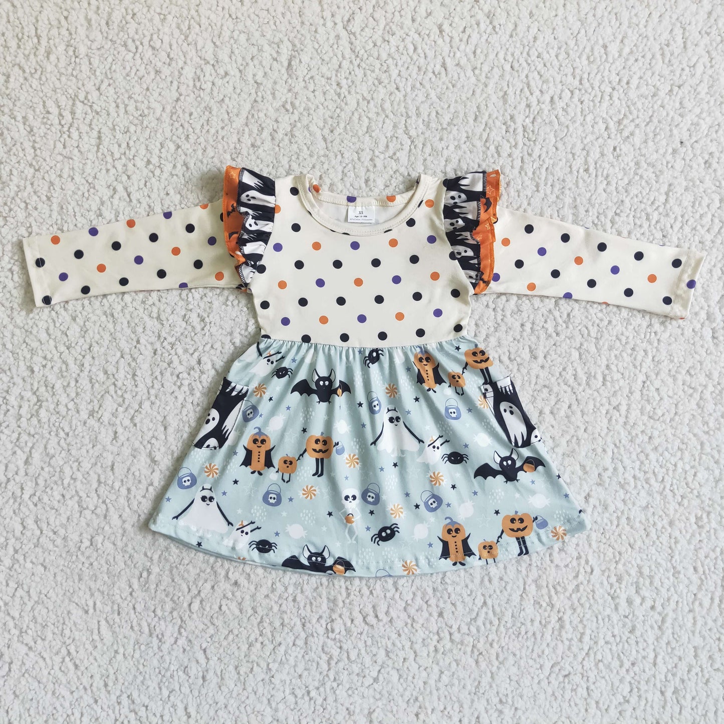 GLD0022 Kids Girls Halloween Dress