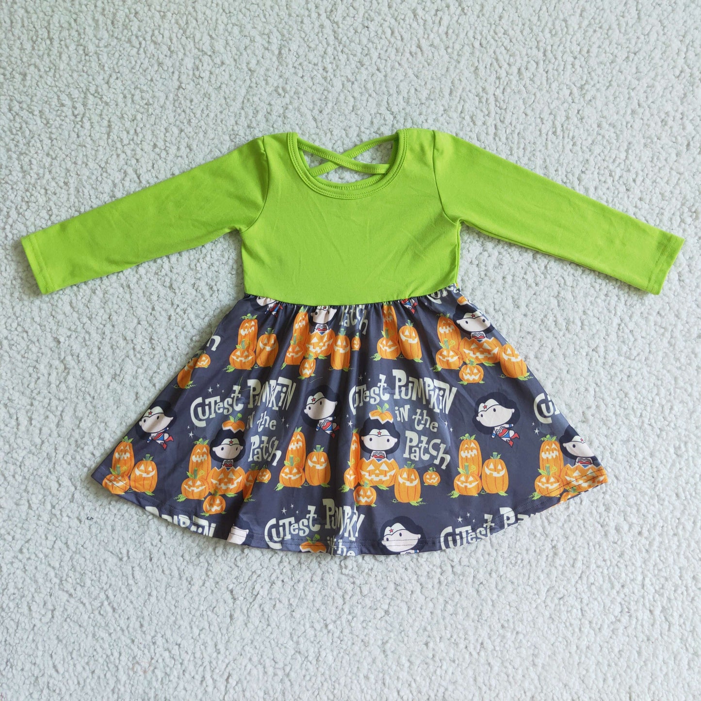 GLD0079 Kids Girls Halloween Dress