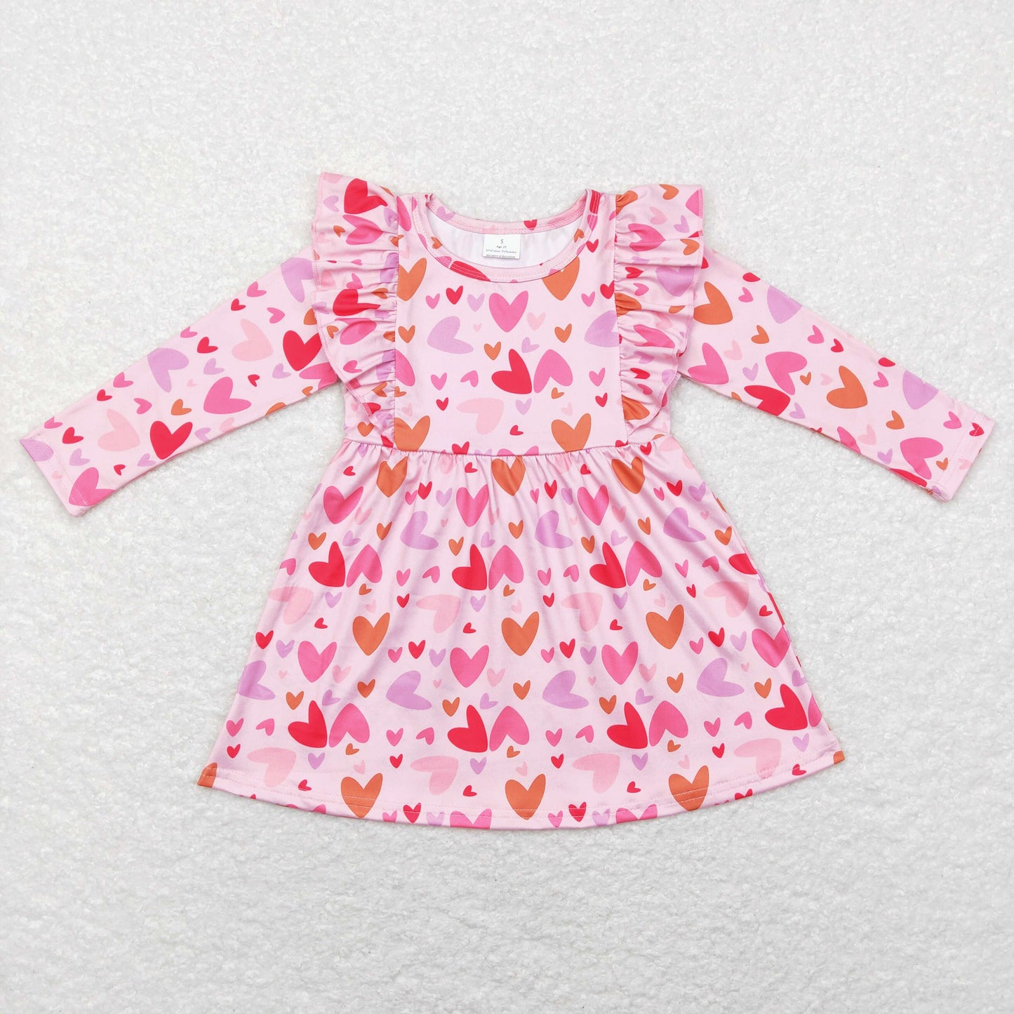 Baby Girls Valentine Heart Ruffle Dress