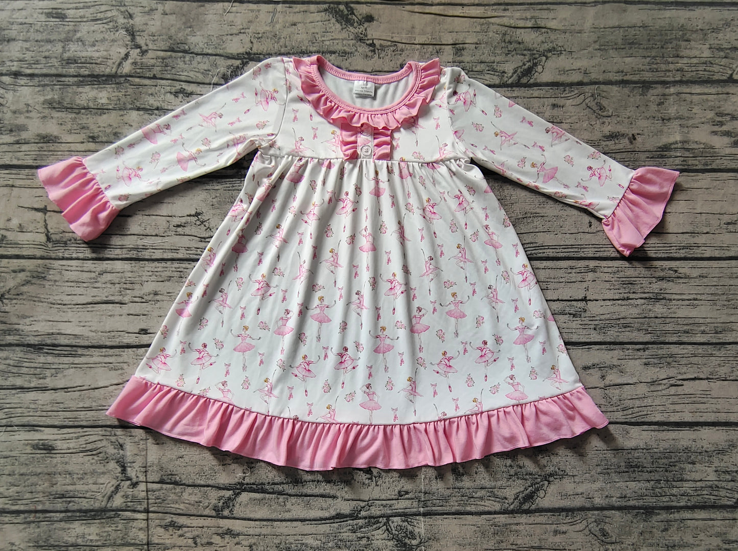 Baby Girls Ballet Dancer Long Sleeve Dress