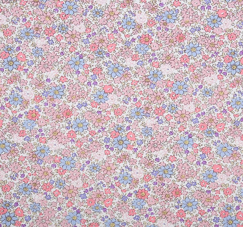 Baby Girls Pink Blue Floral Long Sleeve Dress