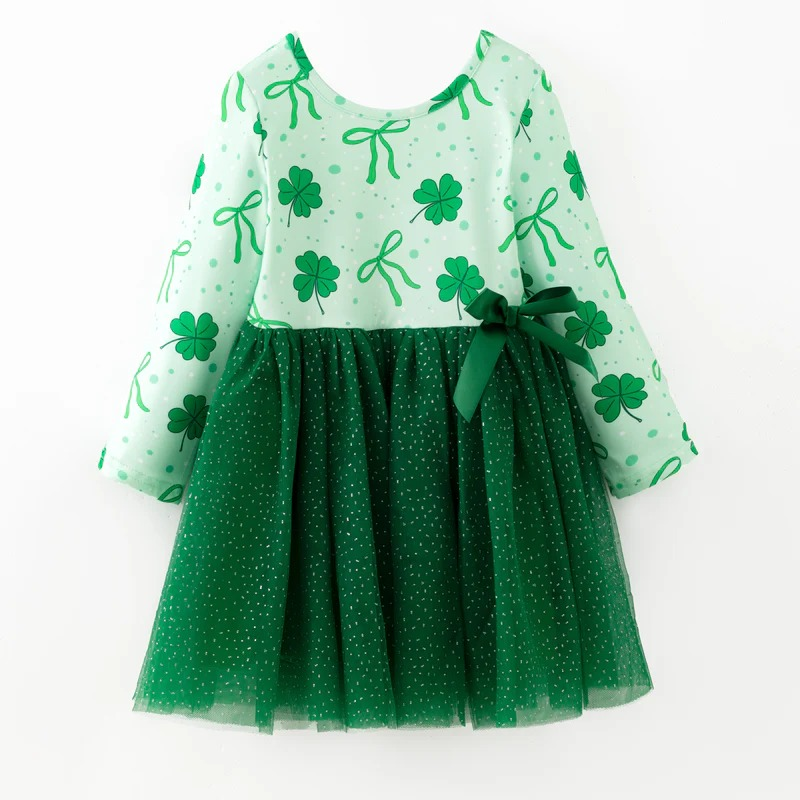 GLD1561 Baby girls Shamrock dress preorder