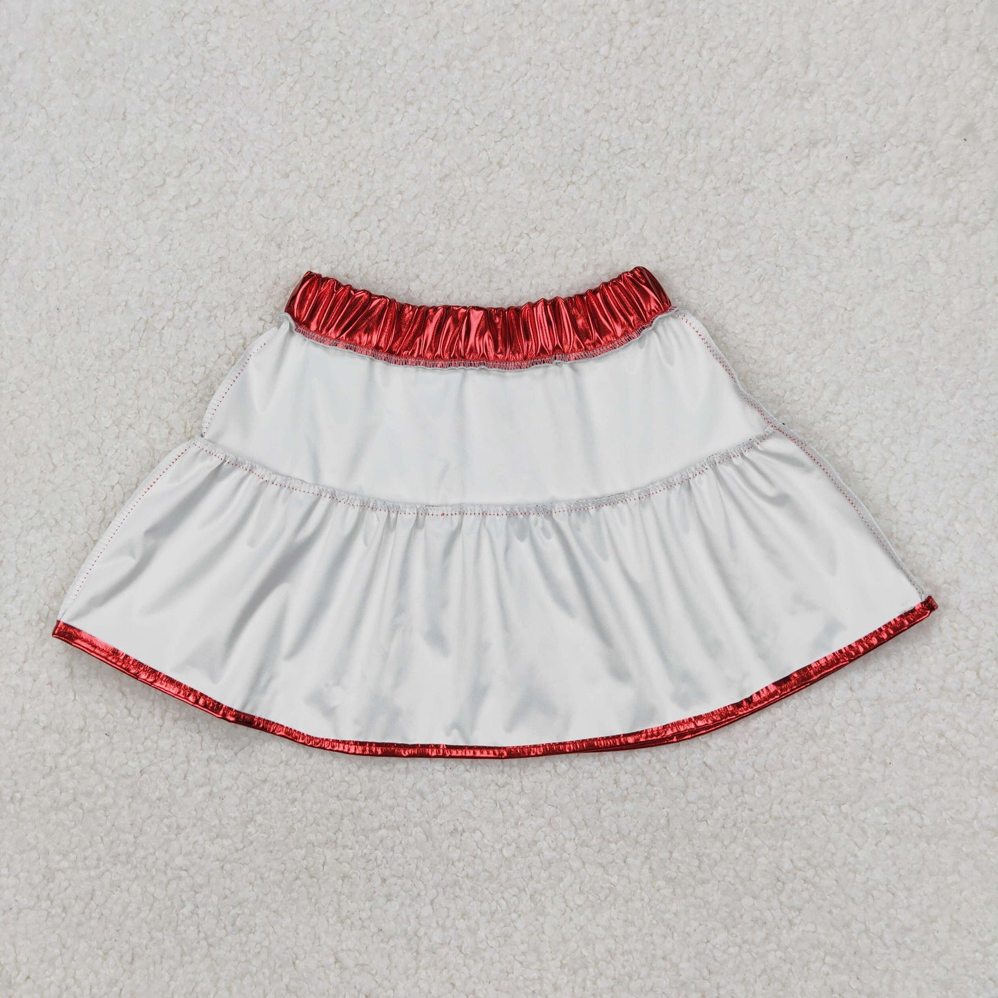 GLK0041 Baby Girls Red Leather Skirt