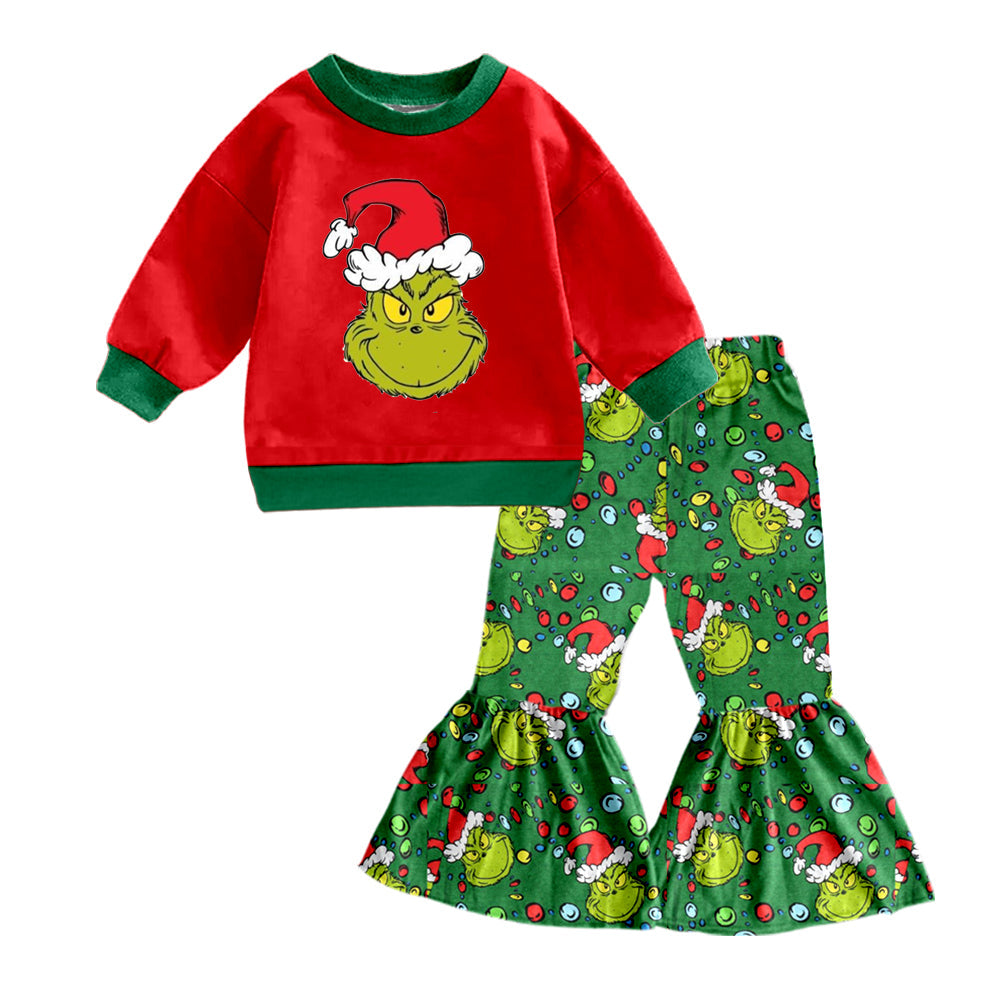 Girls Christmas Green Face Outfit Pre-order