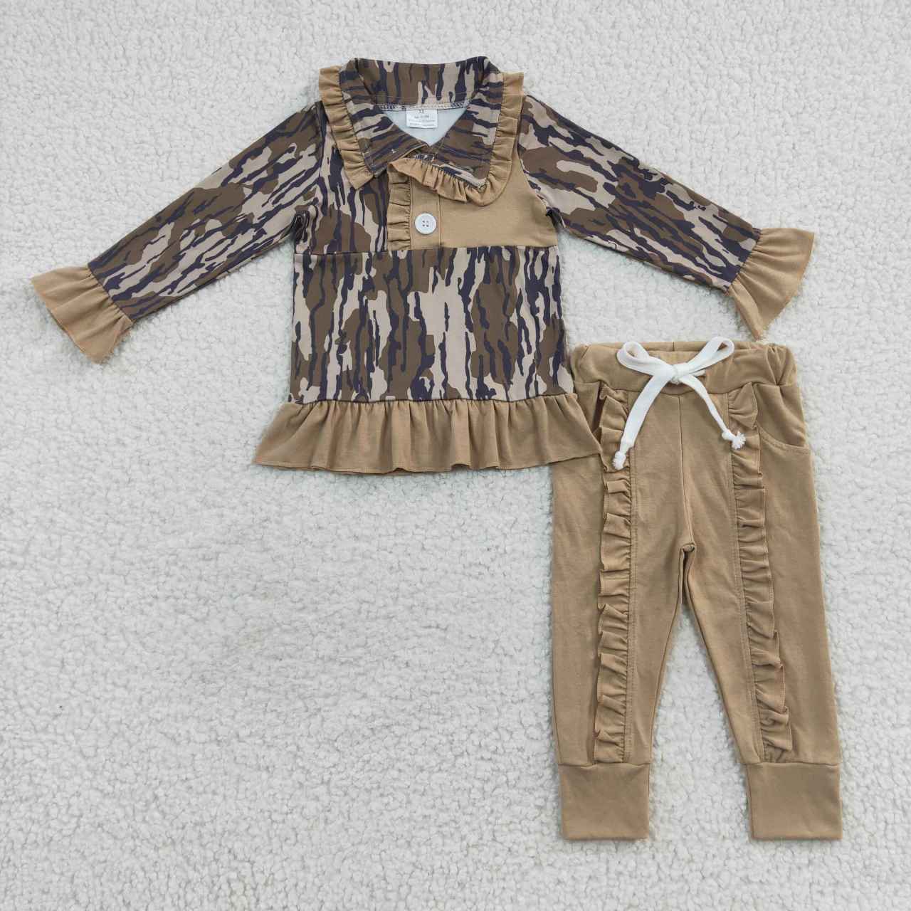 Sibling Baby Kids Fall Flowers Leopard Pullovers Pockets Legging Pants Clothing Sets