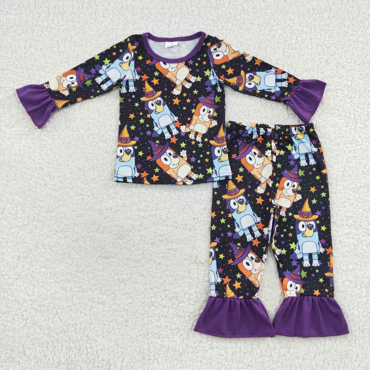 GLP0660 Baby Girls Cartoon Dog Halloween Pajamas Set