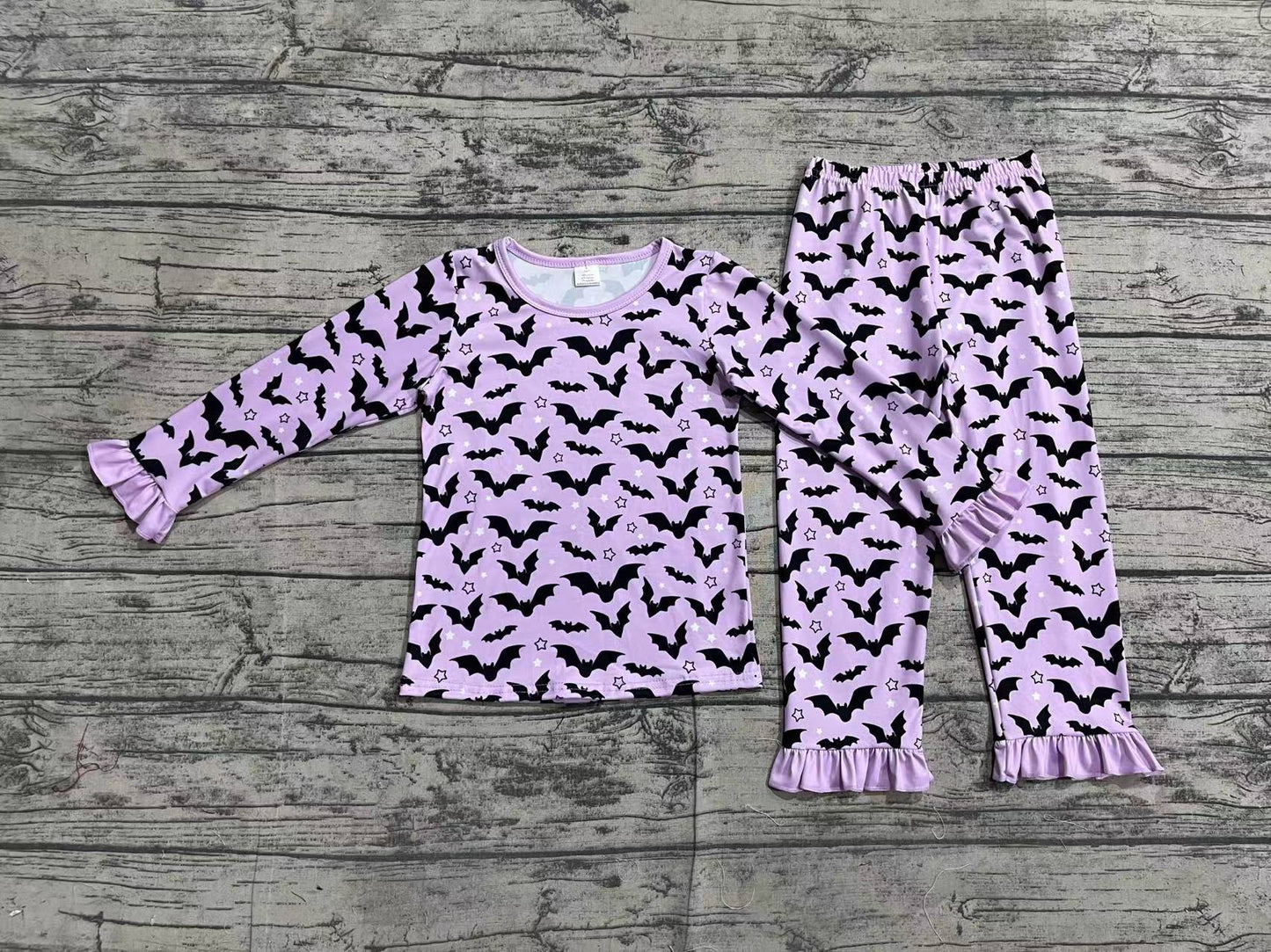 Baby Girls Bat Purple Color Pajama Set