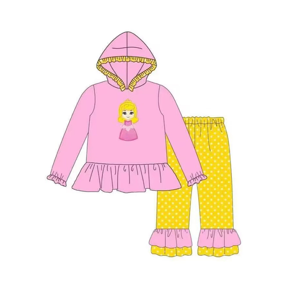 Baby Girls Princess Pink Hoodie Top Pants Set Pre-order