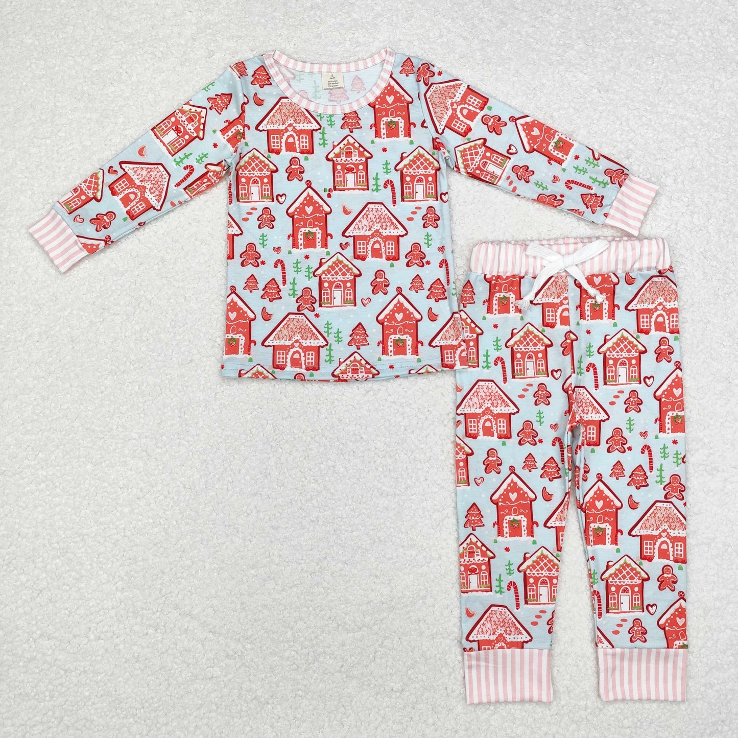Baby Girls Christmas Gngersnap Bamboo Pajama Set