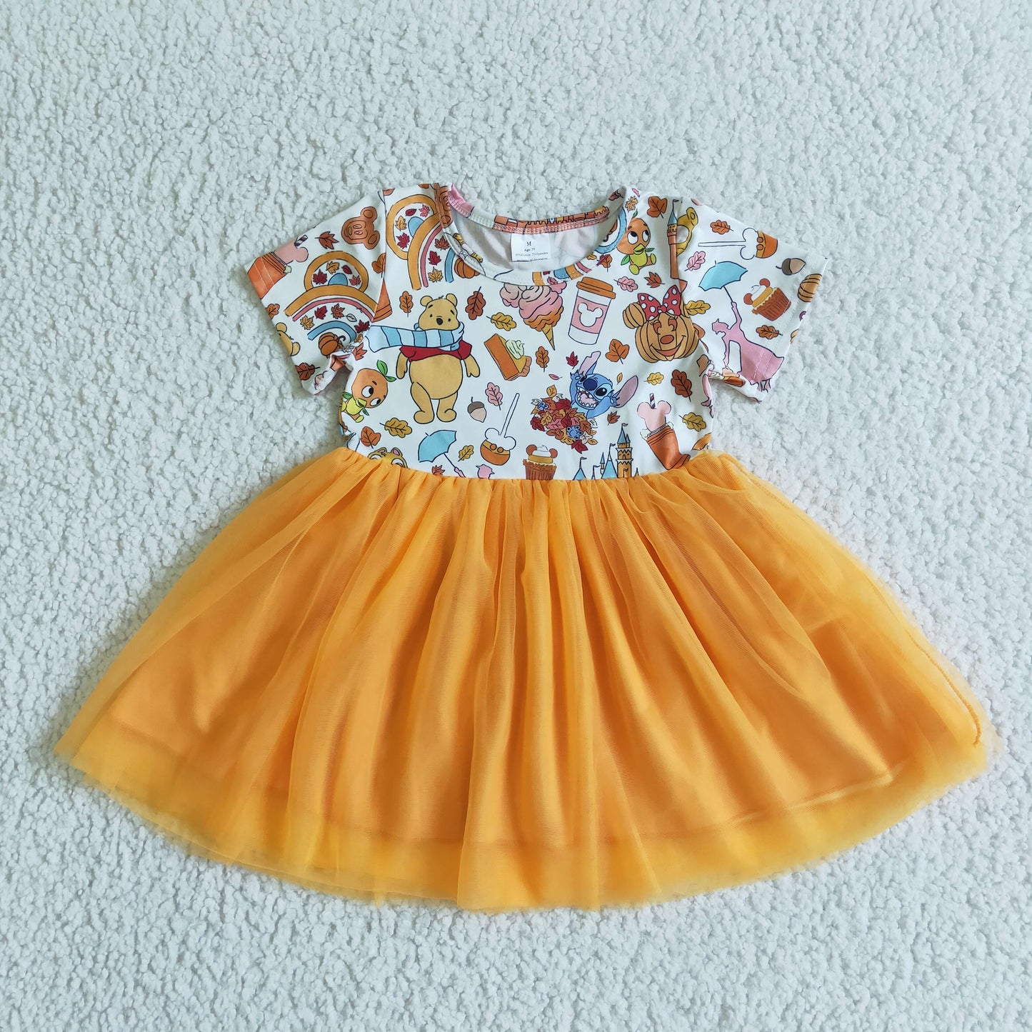 Kids cartoon short sleeve tuttle dress on sale