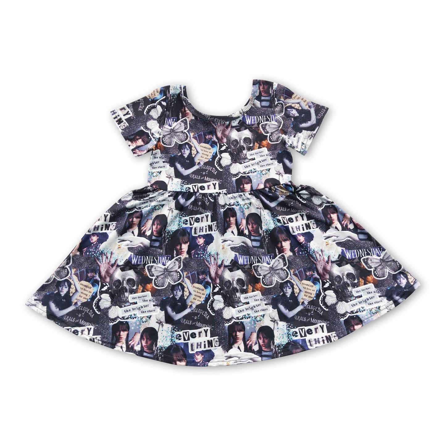 GSD0332 Kids Girls Moive Cartoon Short Sleeve Dress On Sale