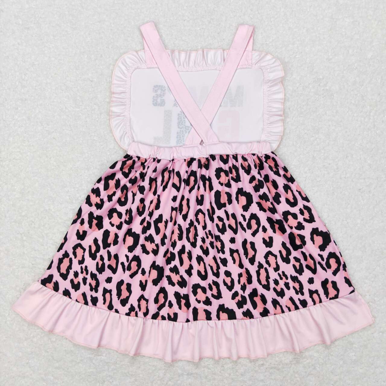 Kids Mama's Girl Leopard Dress +Babt Romper For Sister