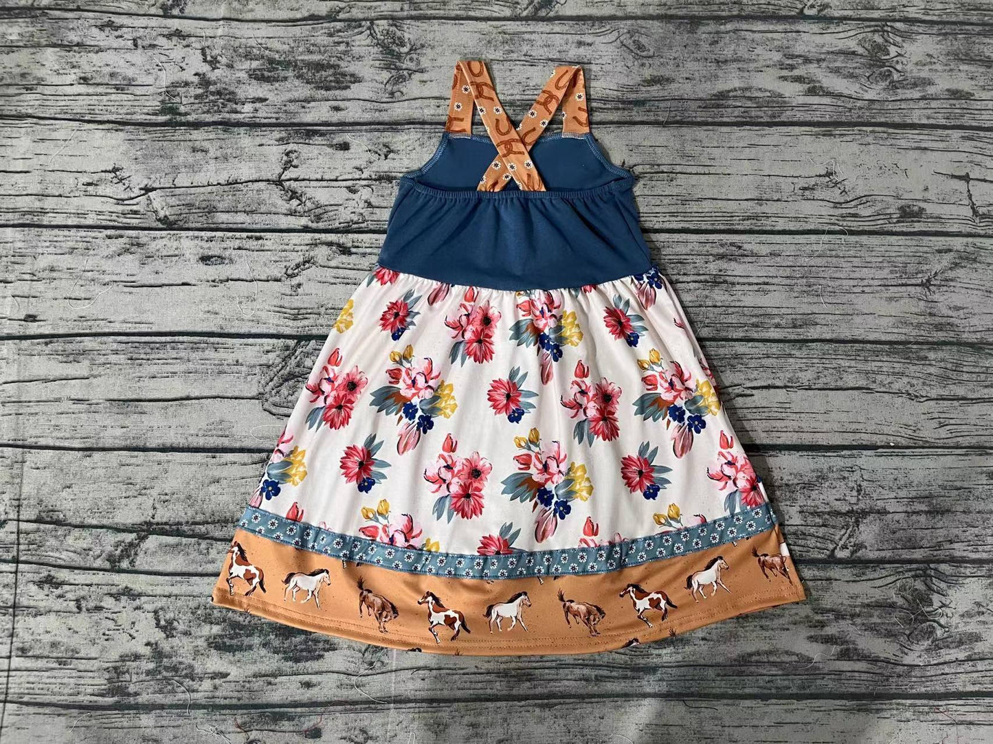 Baby Girls Summer Vintage Western Flower Dress