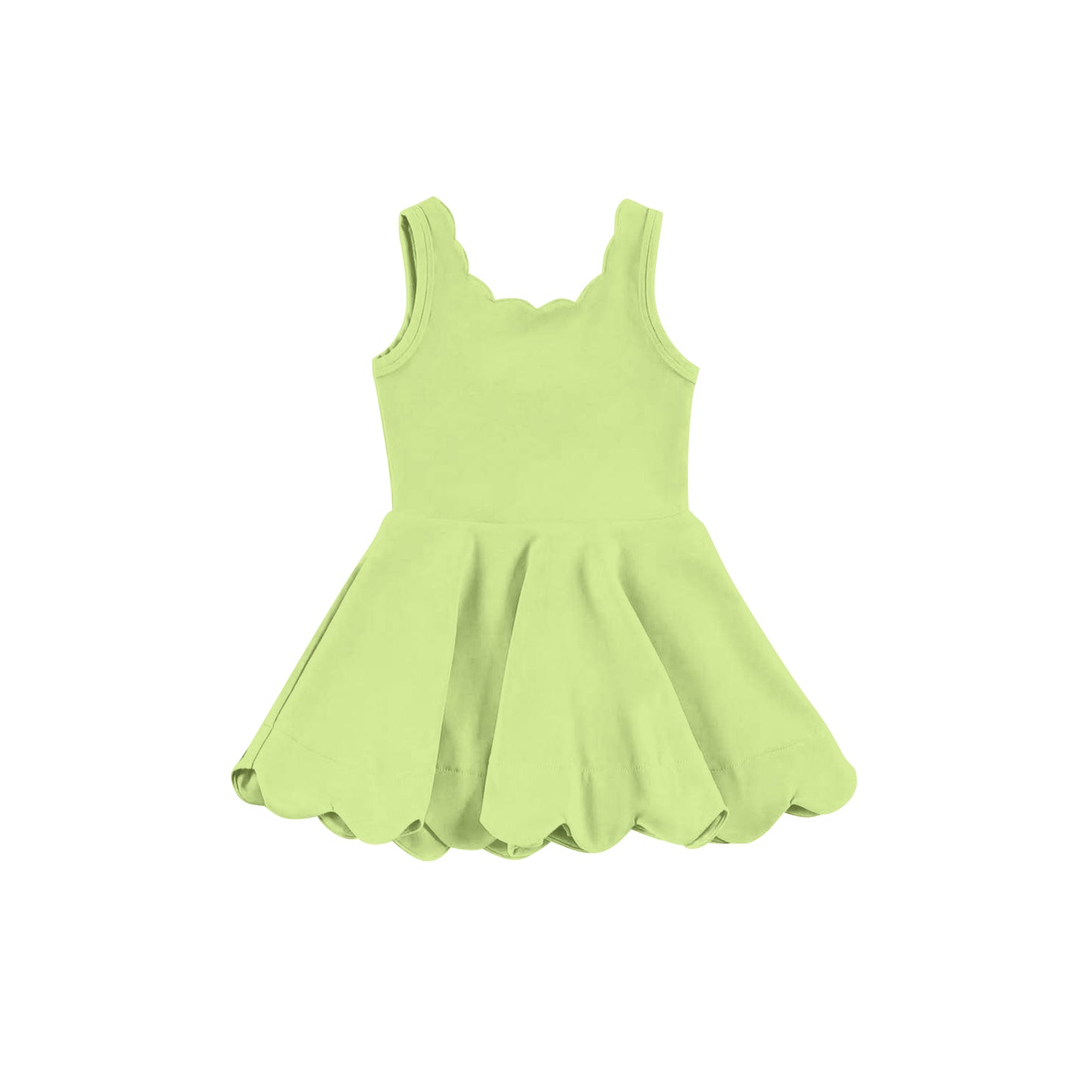 Baby Girls Summer Solid Color Sleeveless Active Dress Preorder