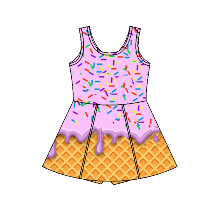 GSD2425 Baby Girls Athletic Ice Cream Light Pink Dress Preorder