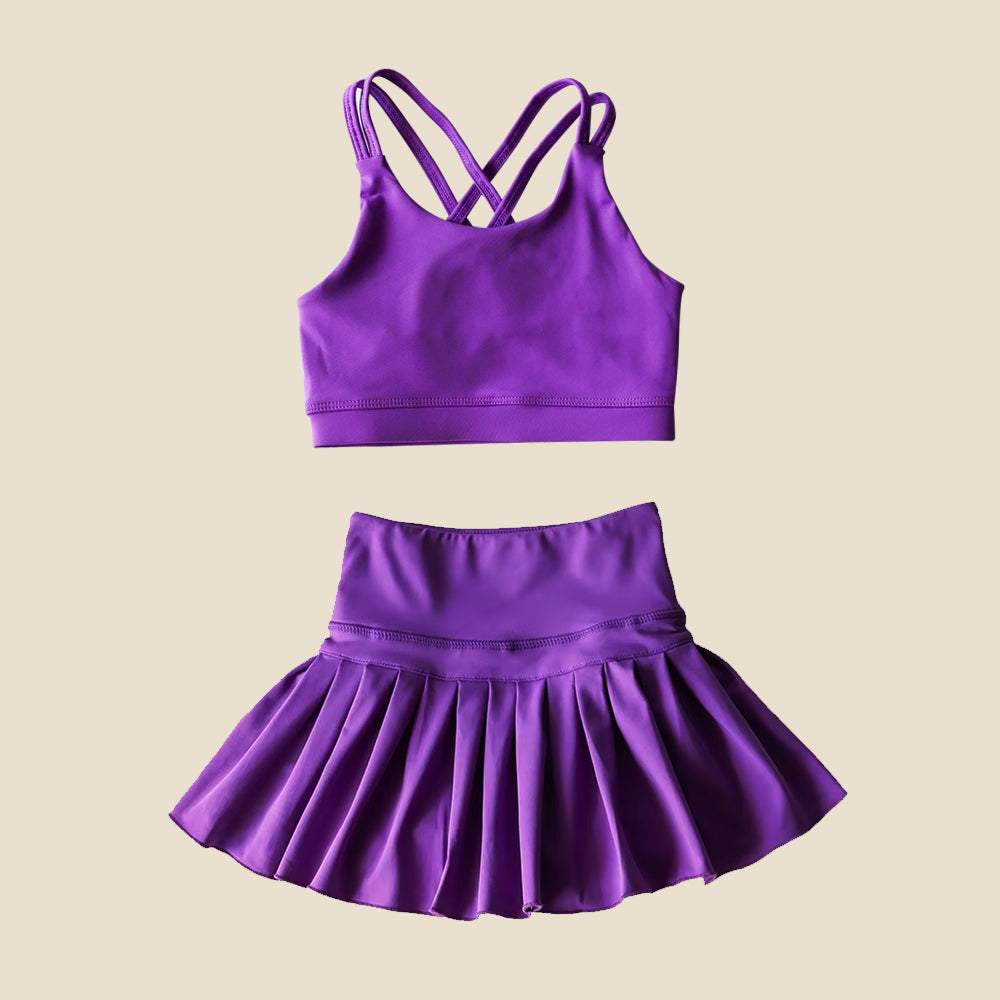 Baby Girls Athletic Purple Sleeveless Active Dress Preorder