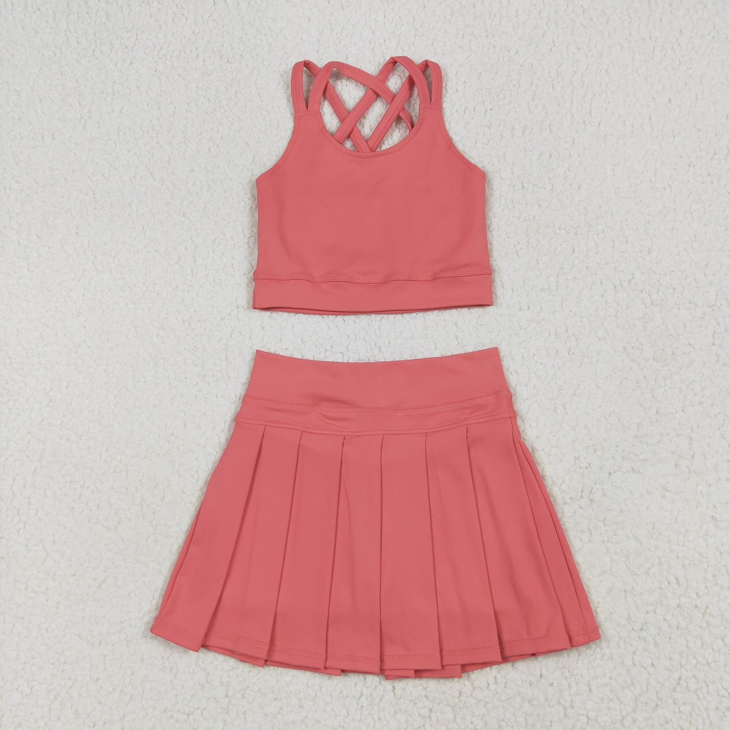 Baby Girls Athletic Coral Sleeveless Active Dress