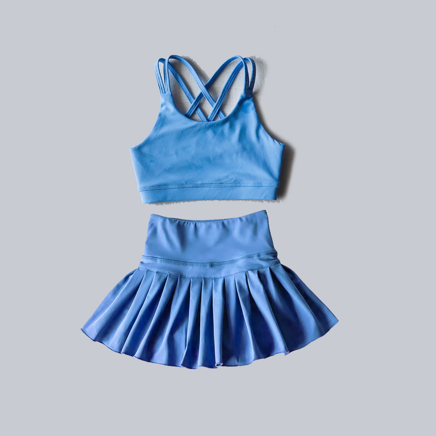 Baby Girls Athletic Sky Blue Sleeveless Active Dress Preorder