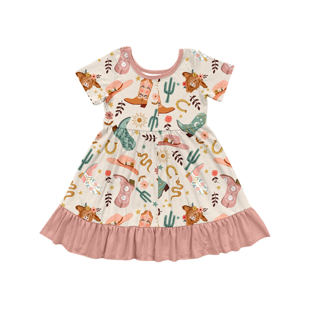 Baby Girls Western Short Sleeve Dress Preorder
