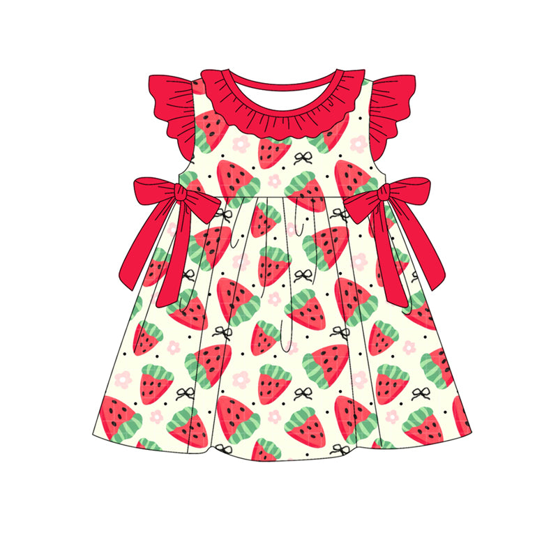 GSD2465 Kids Girls Summer Strawberry Dress Preorder